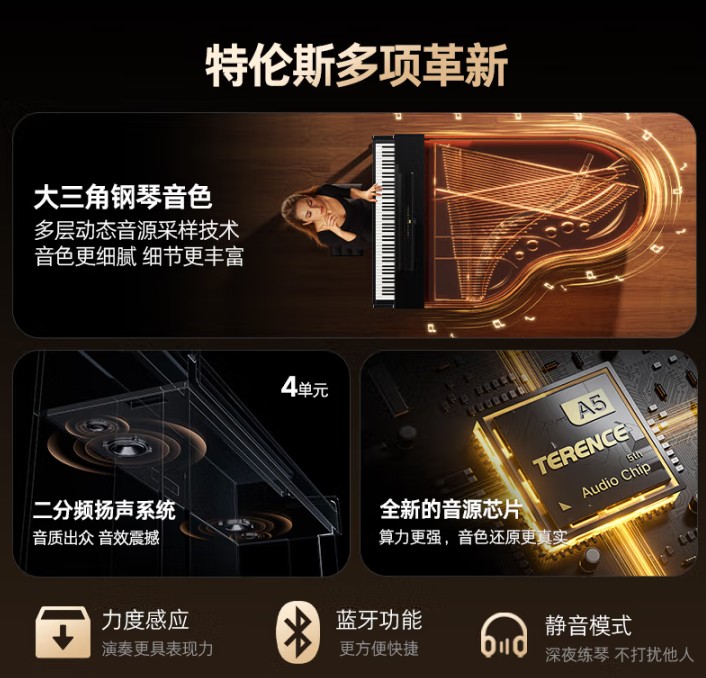 鋼琴革命者的選擇｜特倫斯數(shù)碼鋼琴E55重新定義智能樂(lè)器標(biāo)準(zhǔn)